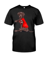 Chocolate Lab Labrador Mom Tattoo Funny Mama Premium Fit Mens Tee thumbnail
