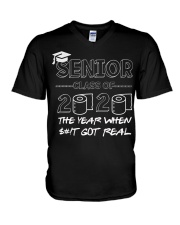 Senior Class of 2020 The Year When Sht Got Real V-Neck T-Shirt thumbnail