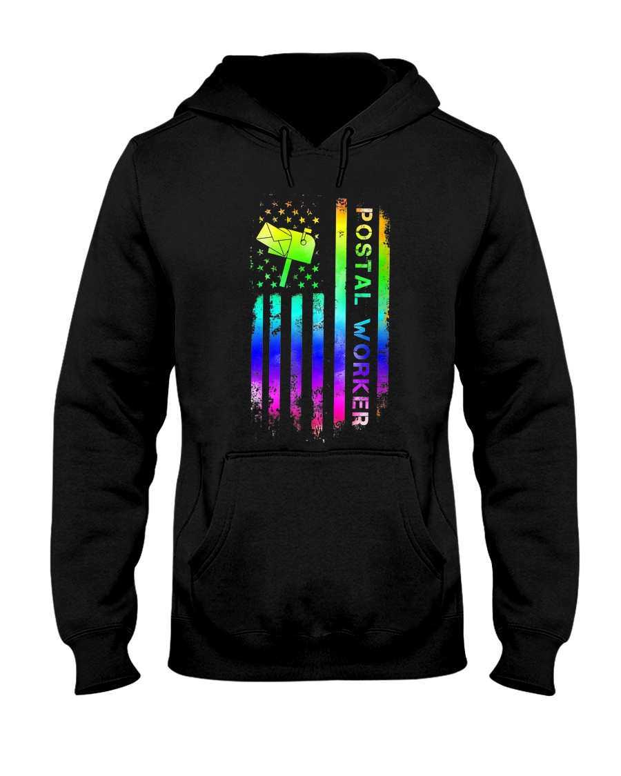 Postal Worker American Flag Mail Carrier Delivery Hooded Sweatshirt