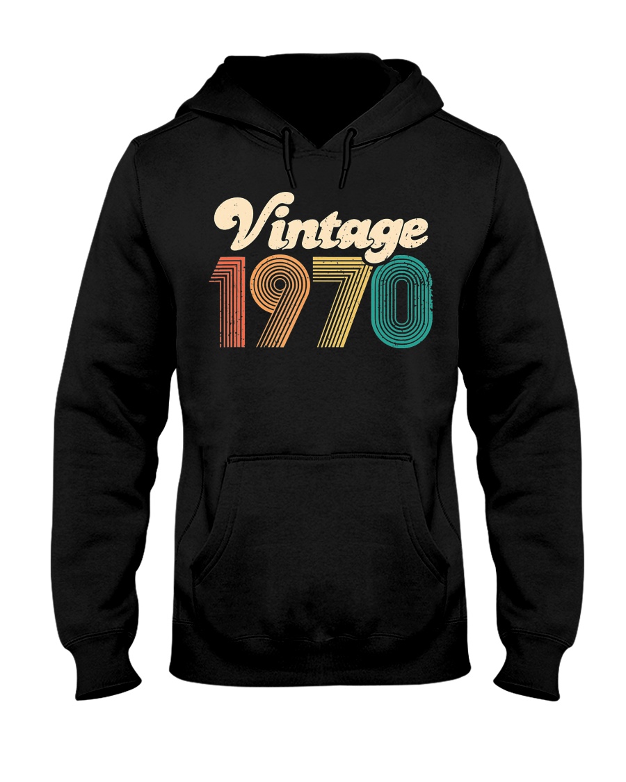 50th Birthday Gift - Vintage 1970 - Retro Bday 50 Hooded Sweatshirt