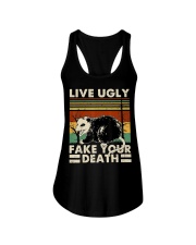 Live Ugly Fake Your Death Opossum Funny Ugly Cat Ladies Flowy Tank thumbnail