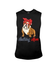 Womens Bulldog Mom Cute Bulldog With Sunglasses Sleeveless Tee thumbnail