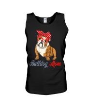Womens Bulldog Mom Cute Bulldog With Sunglasses Unisex Tank thumbnail