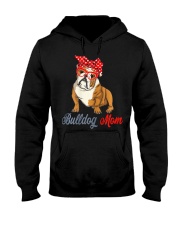 Womens Bulldog Mom Cute Bulldog With Sunglasses Hooded Sweatshirt front