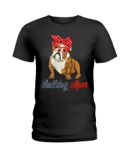 Womens Bulldog Mom Cute Bulldog With Sunglasses Ladies T-Shirt thumbnail