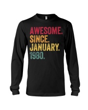 40 Years Old Awesome Since January 1980 40th Long Sleeve Tee thumbnail