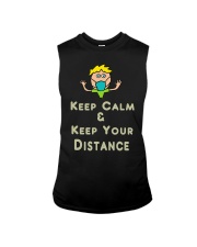 Social Distancing Keep Calm and Keep Your Sleeveless Tee thumbnail
