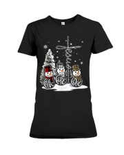 Faith Hope Love Hippie Peace Snowman Chistmas Premium Fit Ladies Tee thumbnail