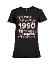 Made In February 1990 30 Yrs Old 30th Birthday Premium Fit Ladies Tee thumbnail