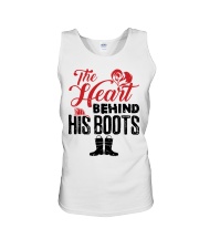 The heart behind his boots Unisex Tank tile