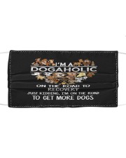 I am a dogaholic Cloth face mask front