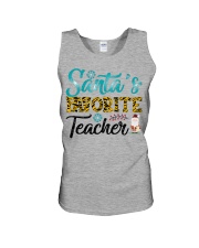 Santas Favourite Teacher Shirt Unisex Tank tile