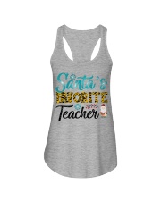 Santas Favourite Teacher Shirt Ladies Flowy Tank tile