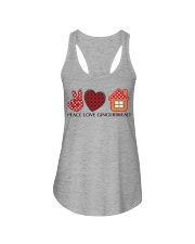 Peace Love Gingerbread For Christmas Shirt Ladies Flowy Tank tile