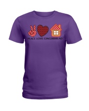 Peace Love Gingerbread For Christmas Shirt Ladies T-Shirt tile