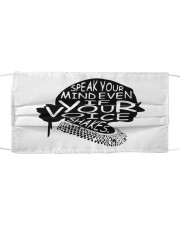 speak your mind RBG Cloth face mask front
