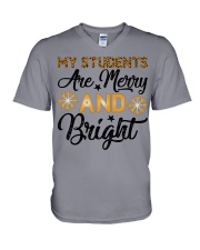 My Student Are Merry And Bright Shirt V-Neck T-Shirt tile