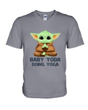 Doing Yoga V-Neck T-Shirt tile