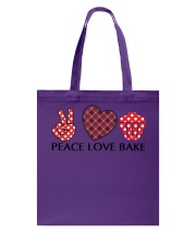 Peace Love Bake For Christmas Shirt Tote Bag tile
