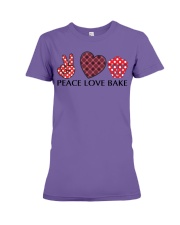 Peace Love Bake For Christmas Shirt Premium Fit Ladies Tee tile