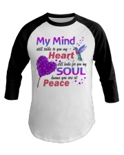 My mind still talks to you Baseball Tee tile