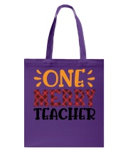One Merry Teacher Christmas Shirt Tote Bag tile