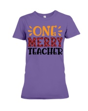 One Merry Teacher Christmas Shirt Premium Fit Ladies Tee tile