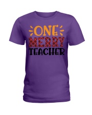 One Merry Teacher Christmas Shirt Ladies T-Shirt tile
