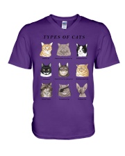 Types of cats V-Neck T-Shirt tile