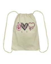 Peace love nursing Drawstring Bag tile