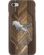 Horse Faux Wood Phone Phone Case i-phone-8-case