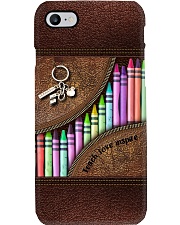 Teacher love inspire leather pattern print filein Phone Case i-phone-8-case