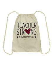 Teacher strong Drawstring Bag tile