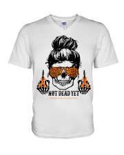 Not dead yet V-Neck T-Shirt tile