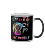Stay out of my bubble Color Changing Mug tile