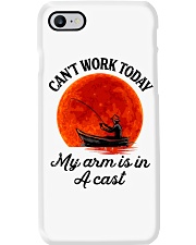 Can't work today my hand are in a cast Phone Case tile