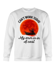 Can't work today my hand are in a cast Crewneck Sweatshirt tile