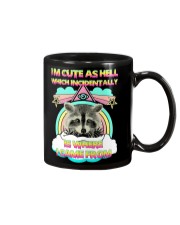 I'm cute as hell racoon Mug tile