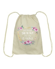 but little she is fierce Drawstring Bag tile