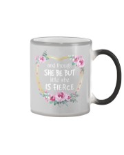 but little she is fierce Color Changing Mug tile