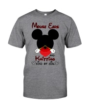 Mouse ears and knitting kind of girl Classic T-Shirt front