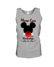 Mouse ears and knitting kind of girl Unisex Tank tile