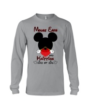 Mouse ears and knitting kind of girl Long Sleeve Tee tile