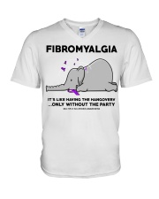 Fibromyalgia V-Neck T-Shirt tile