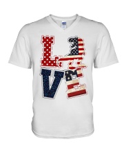 Love America V-Neck T-Shirt tile
