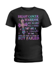 Breast cancer warrior Ladies T-Shirt tile