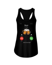 Beer is calling I must go Ladies Flowy Tank tile