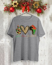 Peace Love Juneteenth - Printed apparels Classic T-Shirt lifestyle-holiday-crewneck-front-2