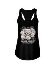 Never Give UP Ladies Flowy Tank tile