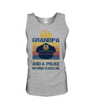 I'm a dad grandpa and a police Father's day Unisex Tank tile